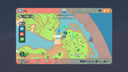 Pokemon SV Indigo Disk DLC - Minior Indigo Map