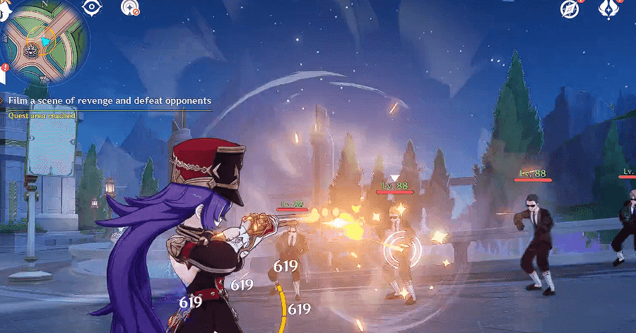 Genshin - The Lone Isle Glimpsed Through Fog - Defeat the Enemies.