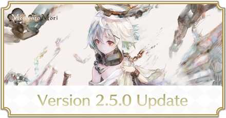 Version 2.5.0 Update Banner - MementoMori