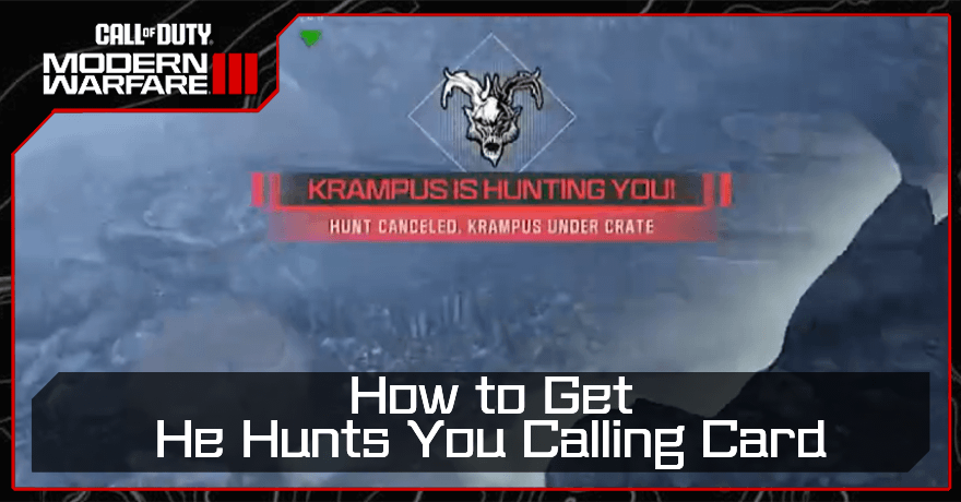 MW3 Zombies - How to Get He Hunts You Calling Card