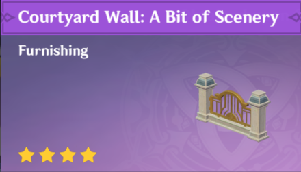 Genshin Impact - How to Get Courtyard Wall: A Bit of Scenery Furnishing