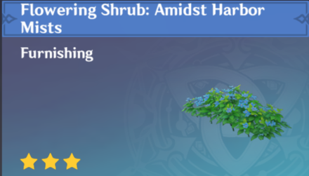 Genshin Impact - How to Get Flowering Shrub: Amidst Harbor Mists Furnishing