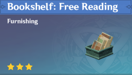 Genshin Impact - How to Get Bookshelf: Free Reading Furnishing