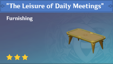 Genshin Impact - How to Get The Leisure of Daily Meetings Furnishing