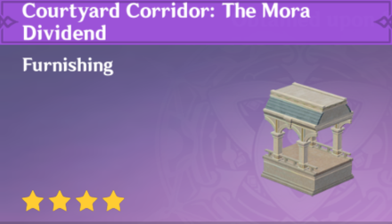 Genshin Impact - How to Get Courtyard Corridor: The Mora Dividend Furnishing