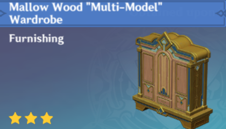 Genshin Impact - How to Get Mallow Wood Multi-Model Wardrobe Furnishing