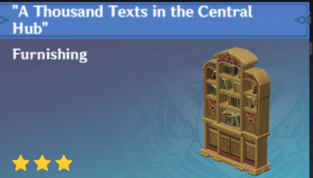 Genshin Impact - How to Get A Thousand Texts in the Central Hub Furnishing