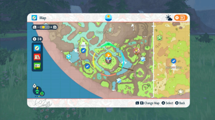 Pokemon Scarlet and Violet The Indigo Disk DLC - Stellar Haxorus Map Location