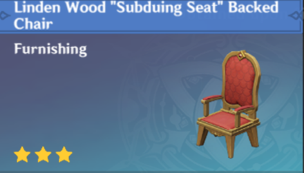 Genshin Impact - How to Get Linden Wood Subduing Seat Backed Chair Furnishing