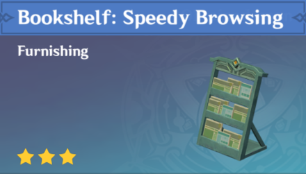 Genshin Impact - How to Get Bookshelf: Speedy Browsing Furnishing