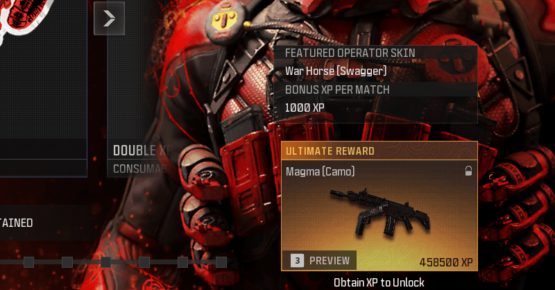 Modern Warfare 3 - Equip the War Horse Operator Skin for Bonus XP