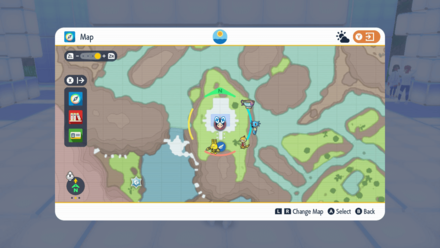 Pokemon Scarlet and Violet The Indigo Disk DLC - Canyon Plaza Representative Map Location