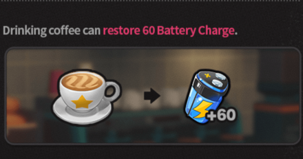 Coffee Restores Battery Charge