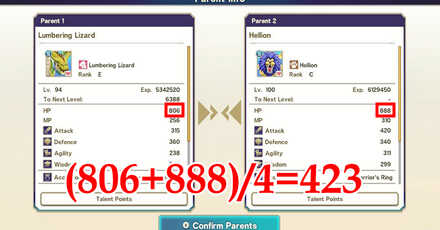 DQM The Dark Prince -Before Synthesis Stats