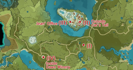 Genshin - Heart of Clear Springs Map Locations