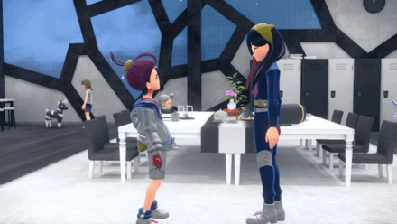 Pokemon SV - Carmine and Kieran in the League Club room