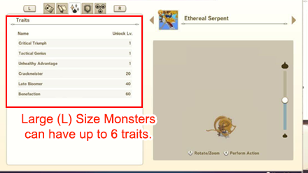 Dragon Quest Monsters The Dark Prince - L Size Monsters Have 6 Traits