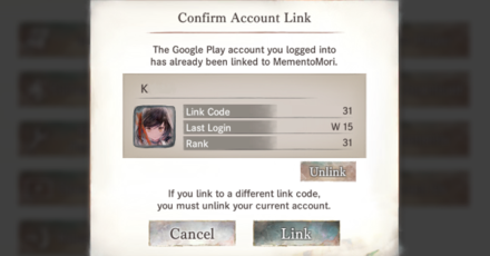 confirm account link