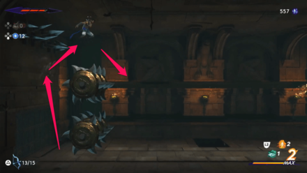 Wall Jump Over the Stacked Spike Traps