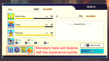 Dragon Quest Monsters The Dark Prince - Halved EXP Gain