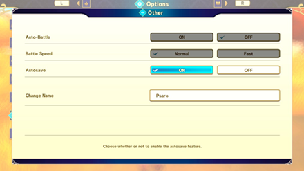 Dragon Quest Monsters The Dark Prince - Autosave in Options