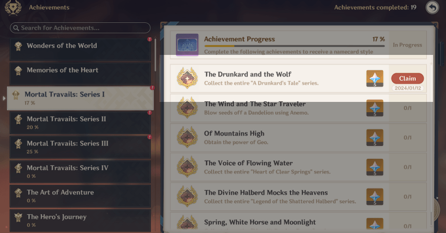 Genshin - A Drunkard