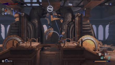 Shoot the white gear