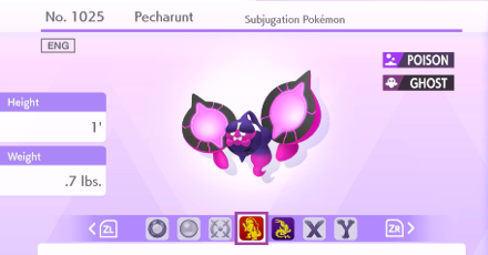 Pokemon Scarlet and Violet - Pecharunt in Pokemon HOME
