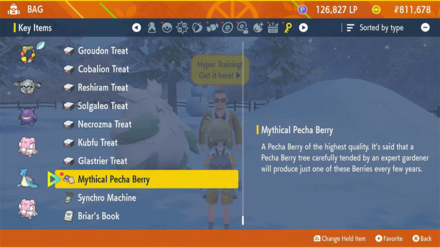 Pokemon Scarlet and Violet Epilogue - Mythical Pecha Berry Key Item