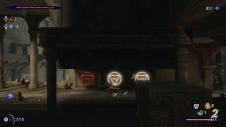 Prince of Persia The Lost Crown red marks closing walls