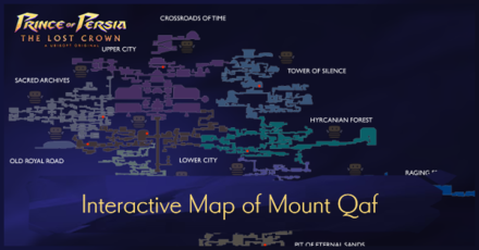 Prince of Persia The Lost Crown - Interactive Map of Mount Qaf