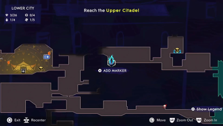 Amulet Holder in Lower City Map Location- Prince of Persia: The Lost Crown