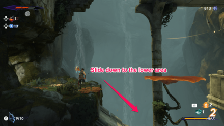 Slide Down to the Lower Area