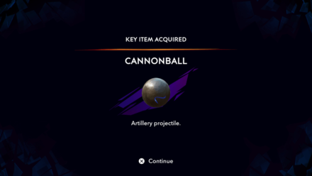 Key Item Acquired Cannonball