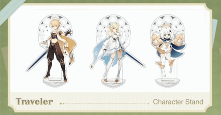 Genshin - Traveler and Paimon Character Stands
