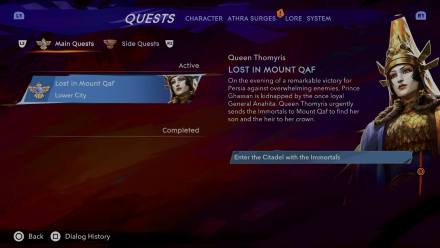 Menu - Prince of Persia: The Lost Crown