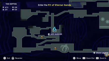 Moon Piece Location 1 - The Depths Map
