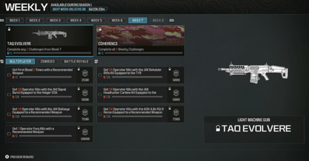 MW3 Season 1 Reloaded - How to Unlock the TAQ Evolvere