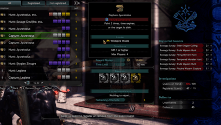 Monster Hunter World - Clear Jyuratodus Investigations