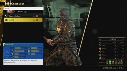 Like a Dragon Infinite Wealth - Job Level