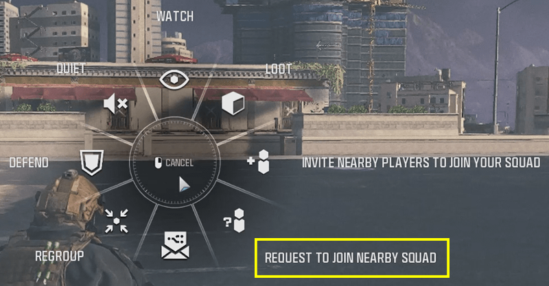 Modern Warfare 3 - Select Request to Join Nearby Squad in Ping Wheel