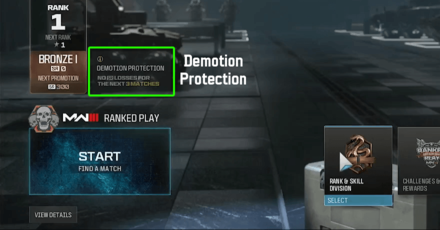 MW3 Ranked  - Demotion Protection