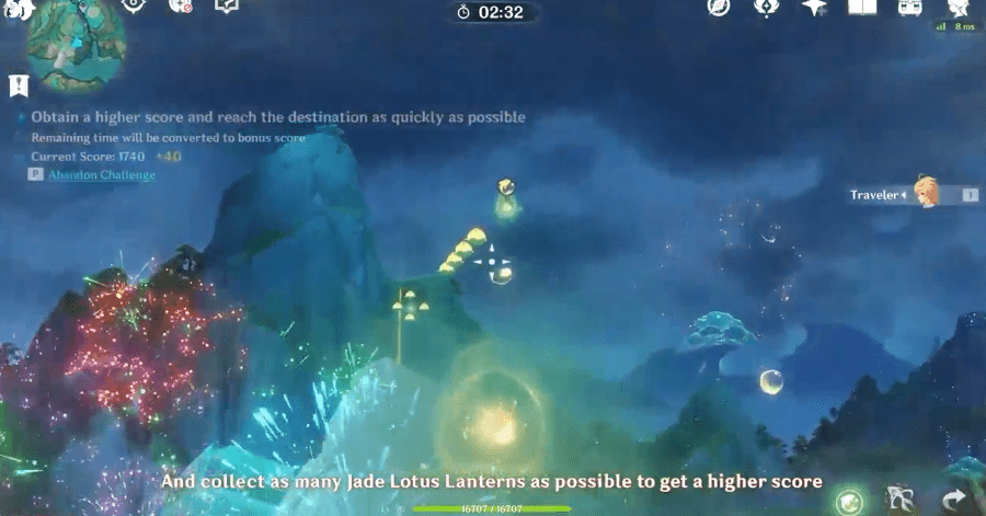 Genshin Impact - Iridescent Cloud-Striding Gameplay