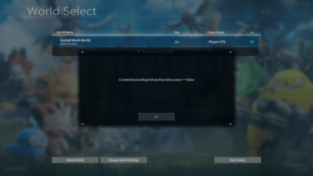 Palworld - World Not Opening