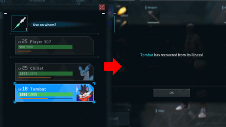 Palworld - Use the Medical Supply on the Injured Pal