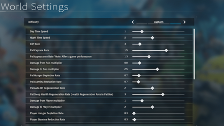Palworld - Custom Difficulty