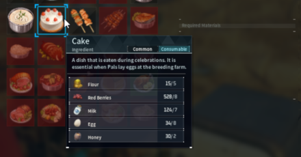 Palworld - Cake Recipe