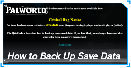 How to Back Up Save Data in Palworld | Palworld｜Game8