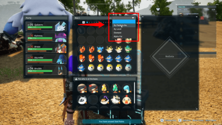 Palworld - Sorting Pal Box