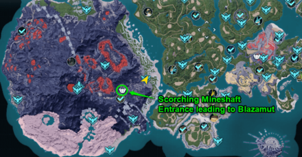 Palworld - Blazamut Map Location